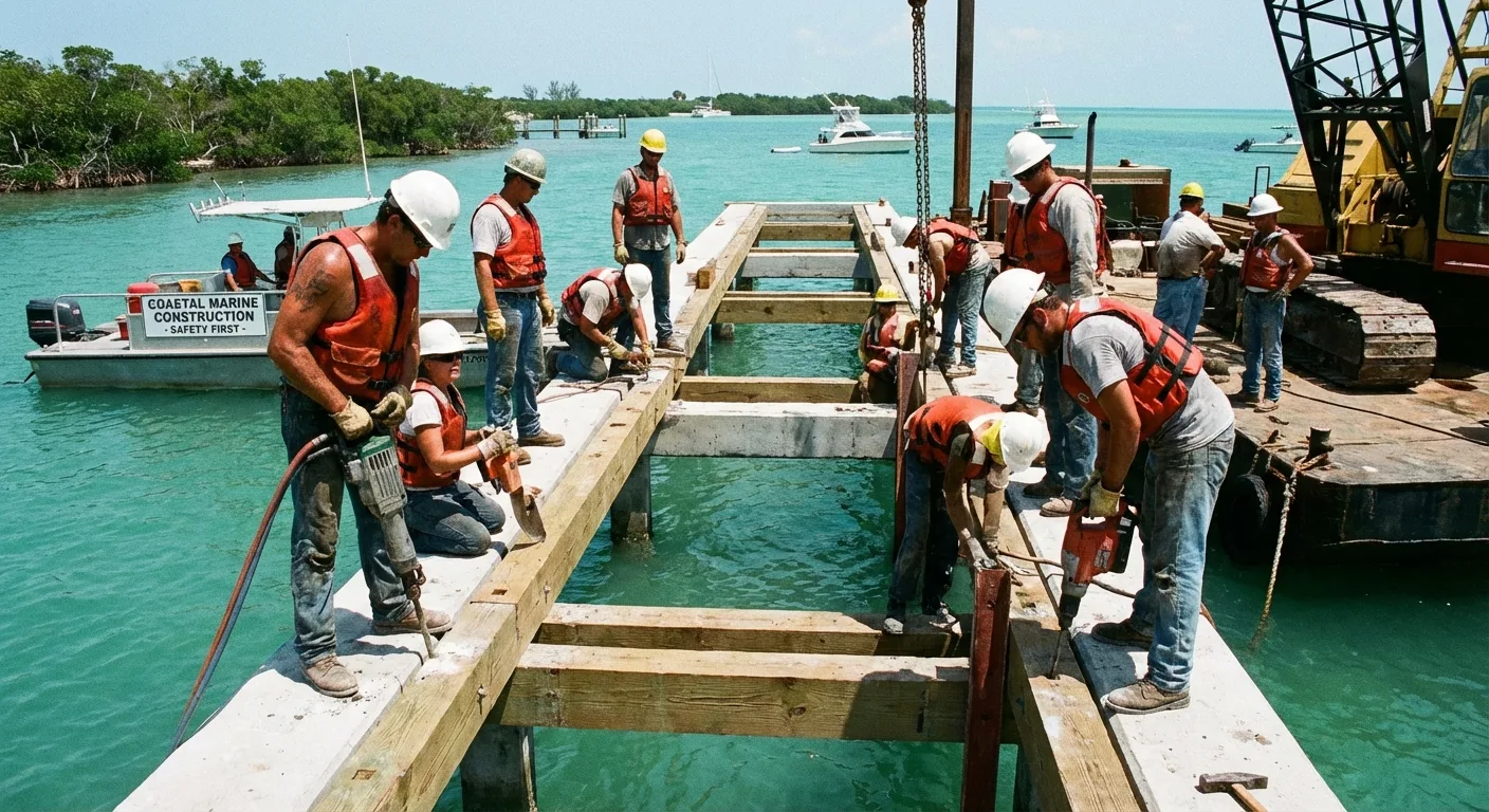 marine crew working Hernando Beach FL