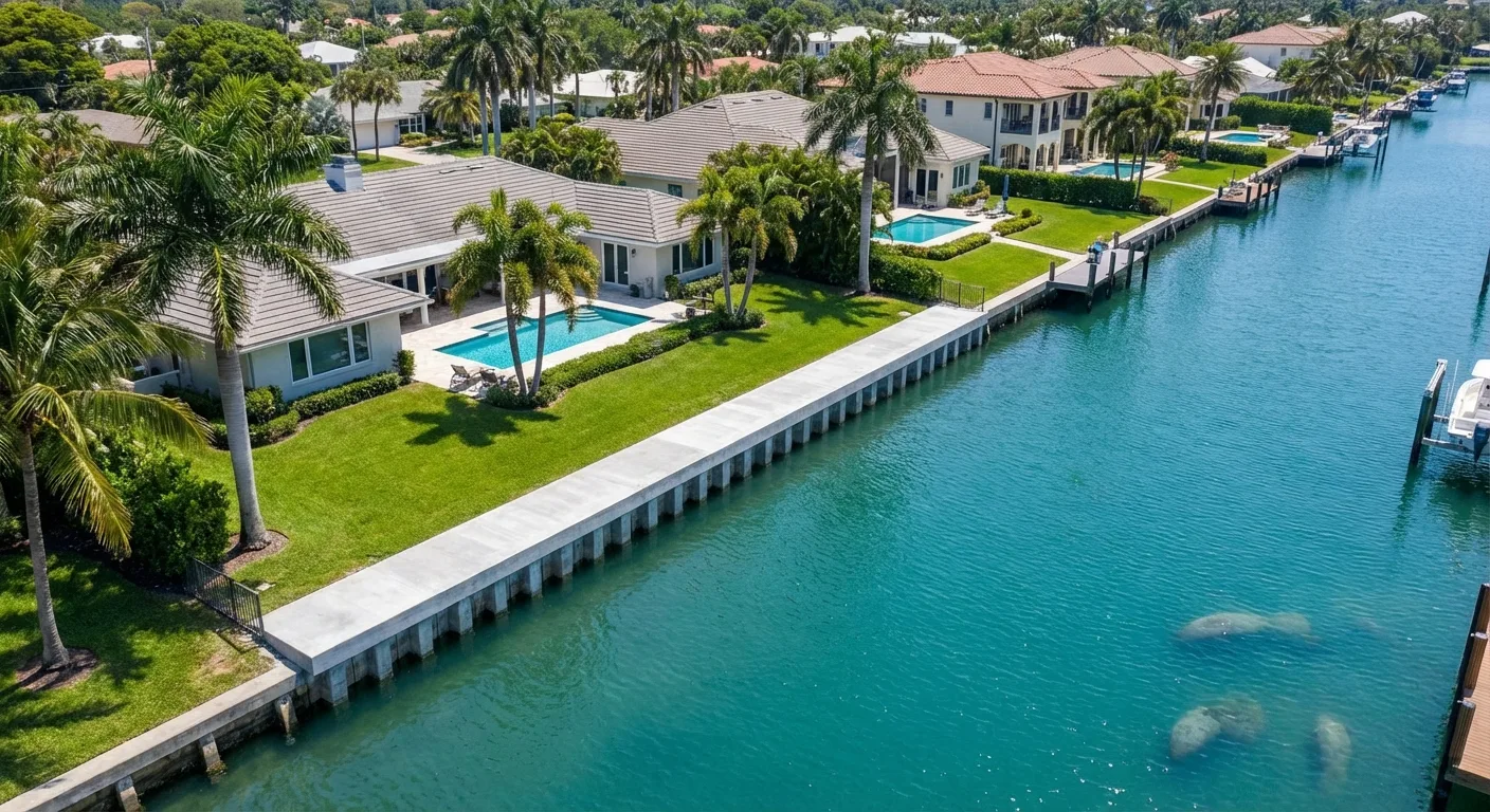 seawall completed aerial Dunedin FL