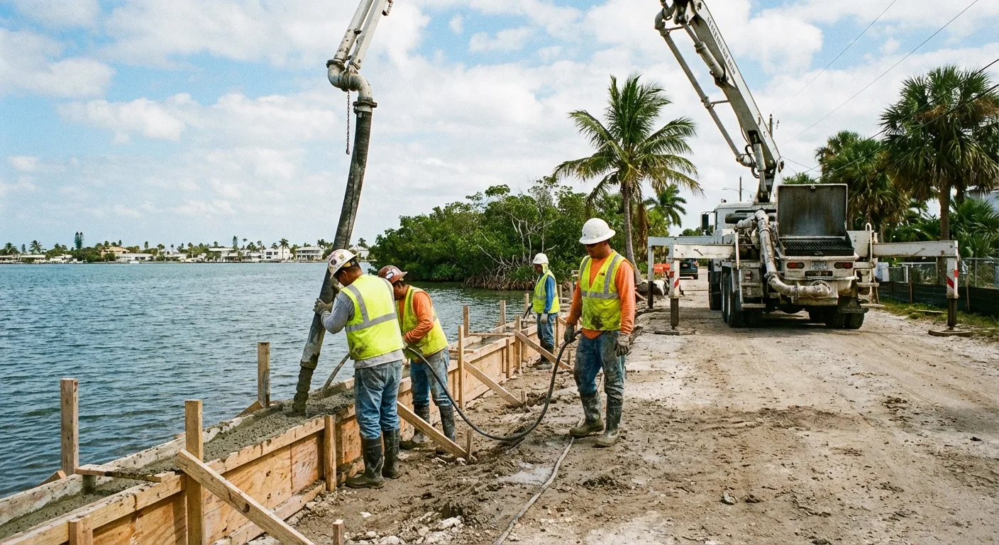 seawall new pour Bayonet Point FL
